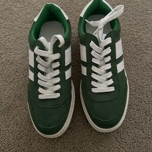 Madden Girl Green and White Sneakers